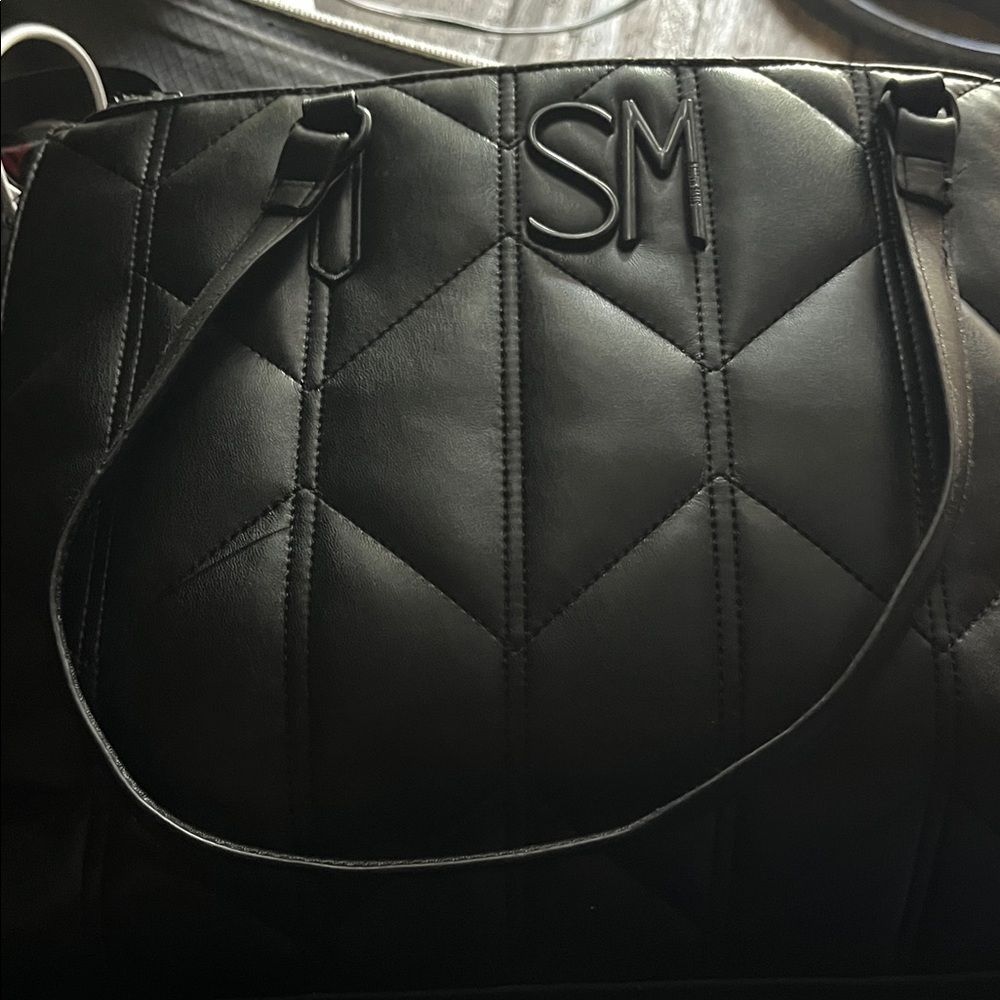 Steve Madden Quilted Black Shoulder Bag